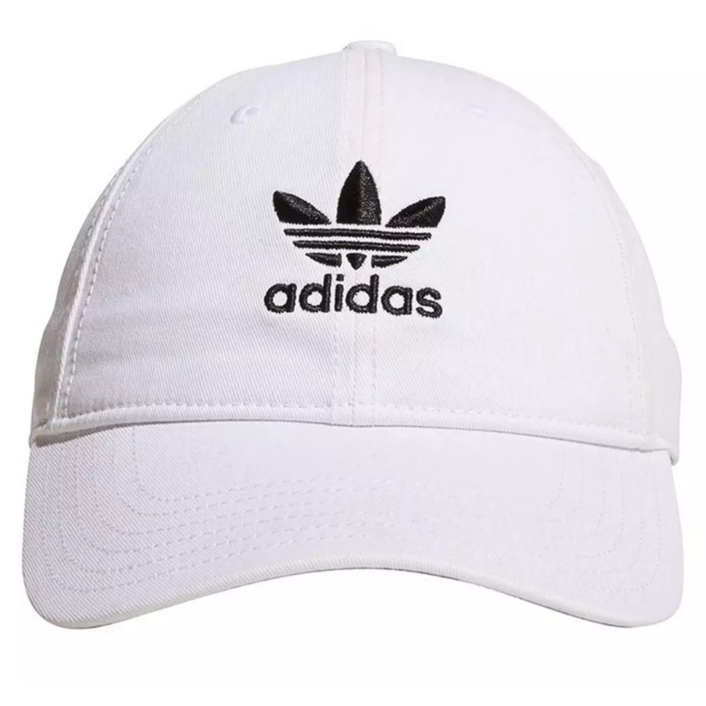 Brand new Adidas white cap with black logo